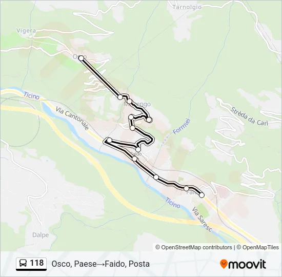 118 Bus Line Map