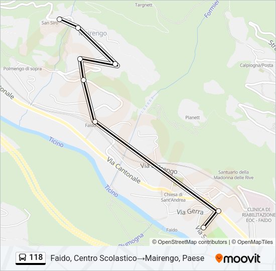 118 Bus Line Map