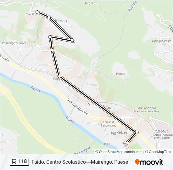 118 Bus Line Map
