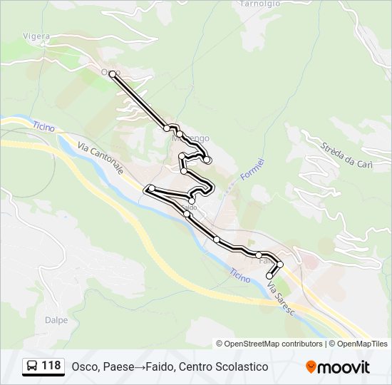 118 Bus Line Map