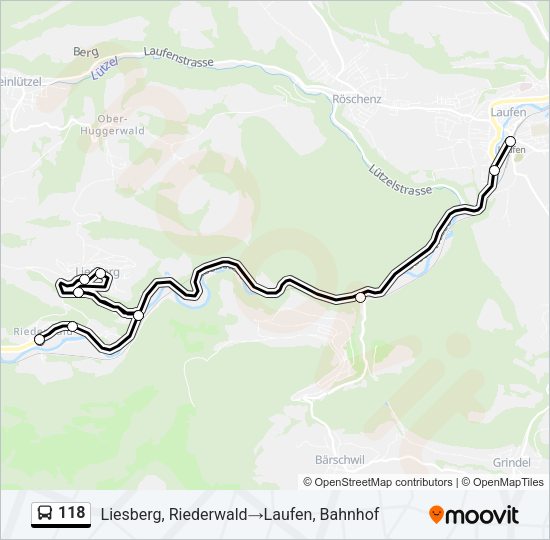 118 Bus Line Map