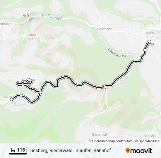 118 Bus Line Map
