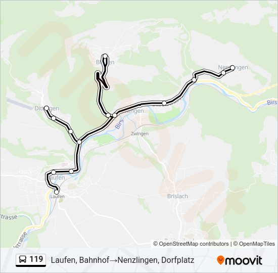 119 Bus Line Map