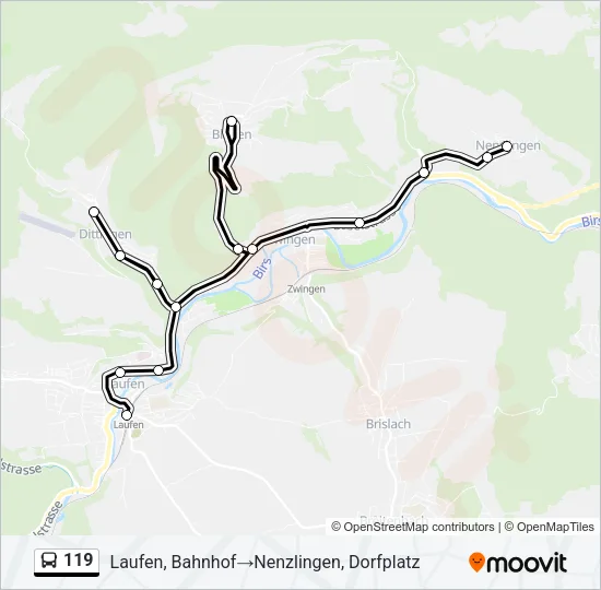 119 Bus Line Map