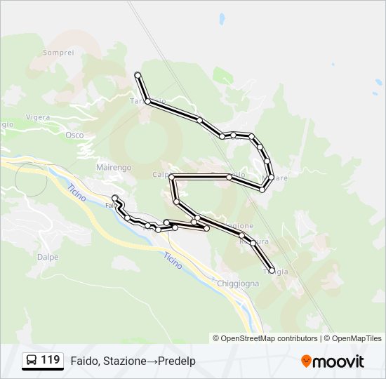 119 Bus Line Map