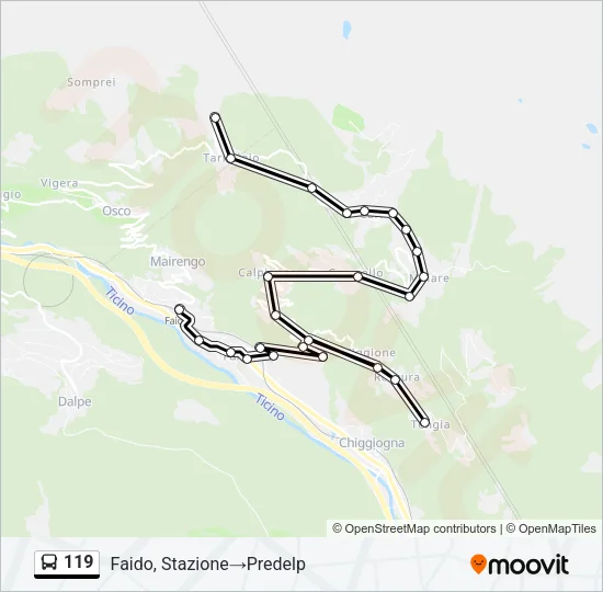 119 Bus Line Map
