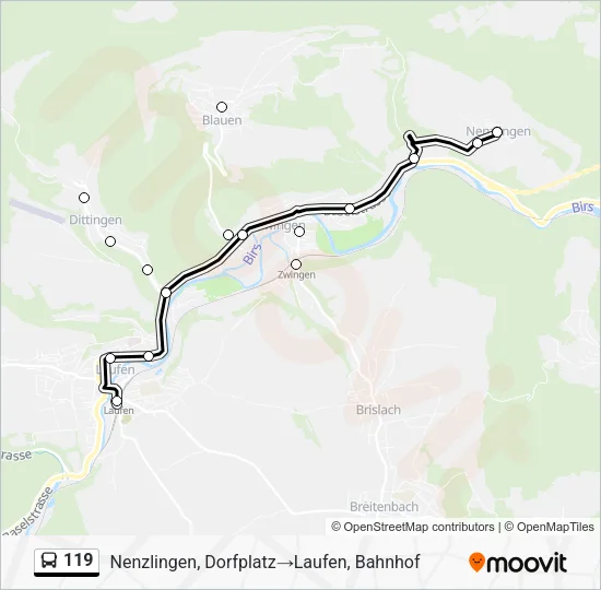 119 Bus Line Map