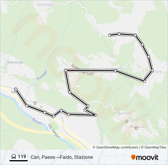 119 Bus Line Map
