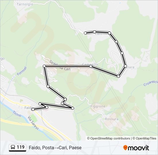 119 Bus Line Map