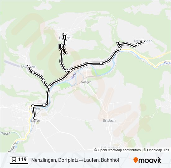 119 Bus Line Map