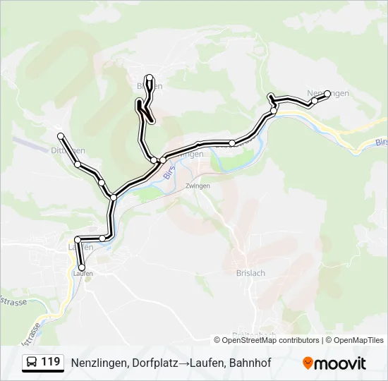119 Bus Line Map