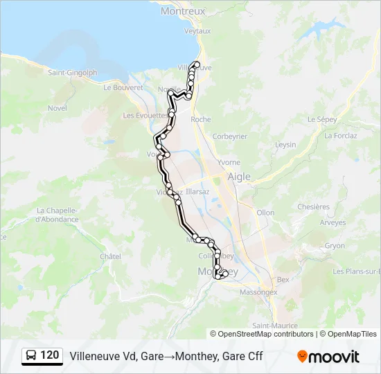 120 Bus Line Map