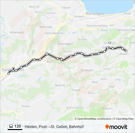 120 Bus Line Map