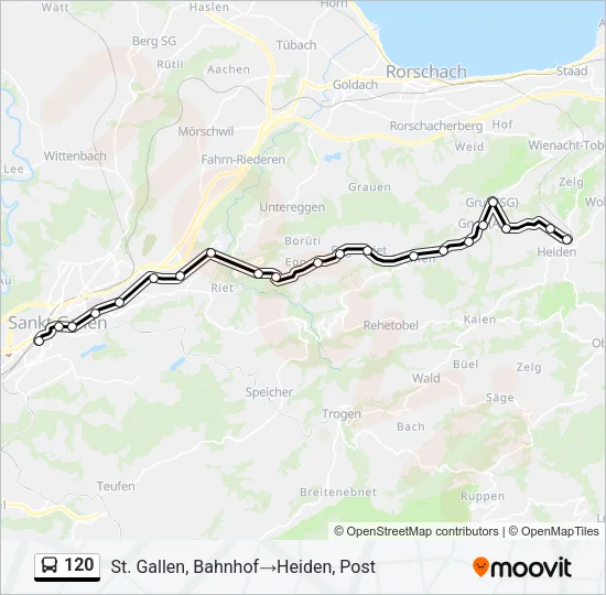 120 Bus Line Map