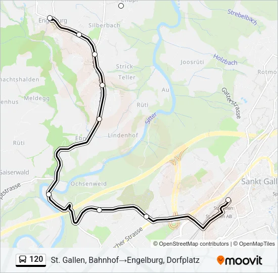 120 Bus Line Map