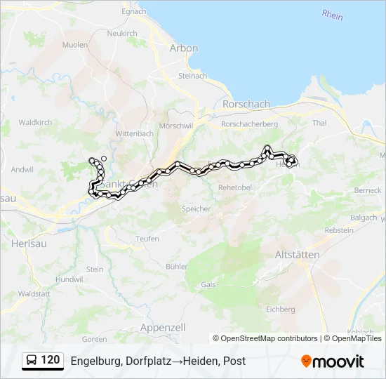 120 Bus Line Map