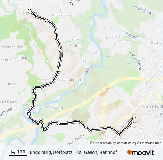 120 Bus Line Map