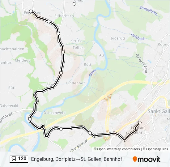 120 Bus Line Map