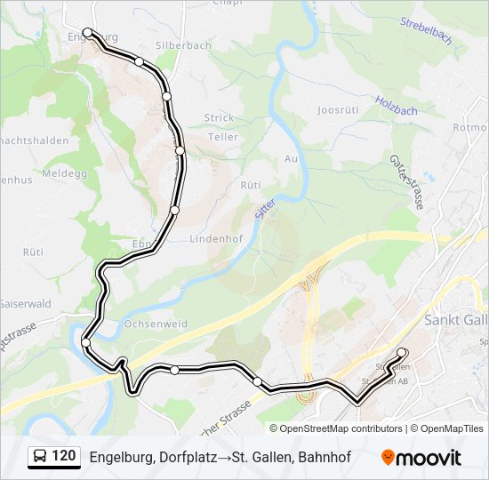 120 Bus Line Map