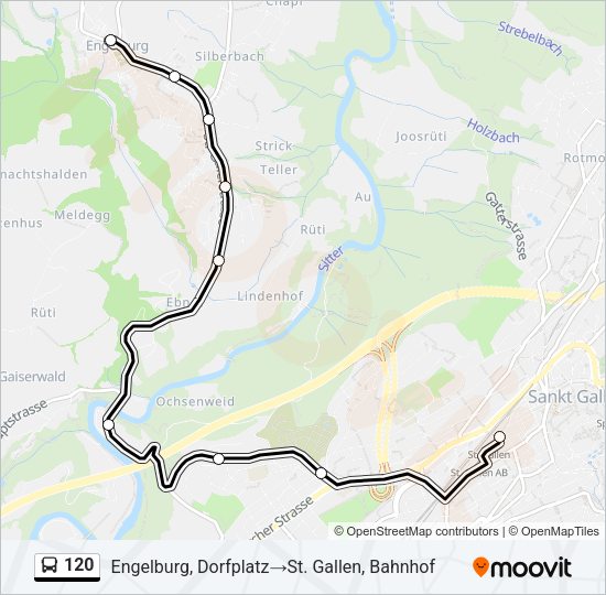 120 Bus Line Map