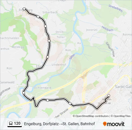 120 Bus Line Map