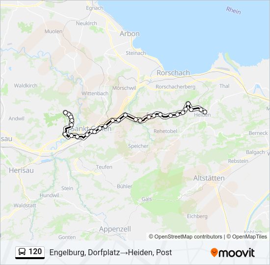 120 Bus Line Map