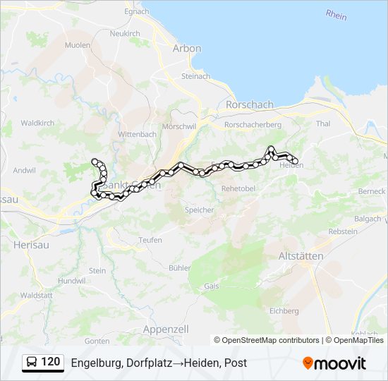 120 Bus Line Map
