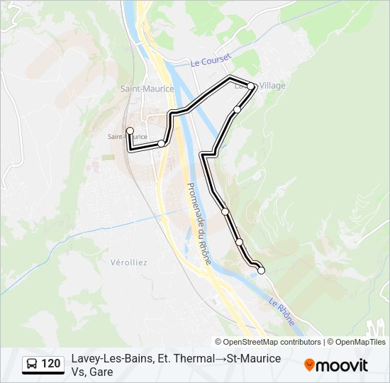 120 Bus Line Map