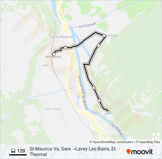 120 Bus Line Map