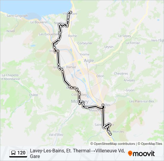 120 Bus Line Map