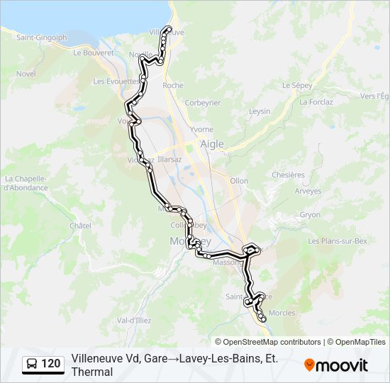 120 Bus Line Map
