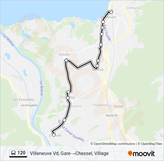 120 Bus Line Map
