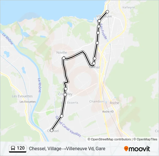 120 Bus Line Map