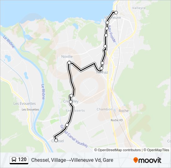 120 Bus Line Map
