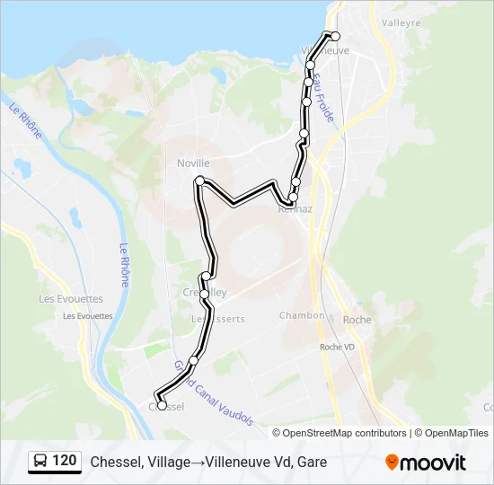120 Bus Line Map