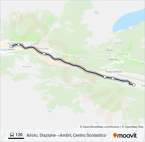 120 Bus Line Map