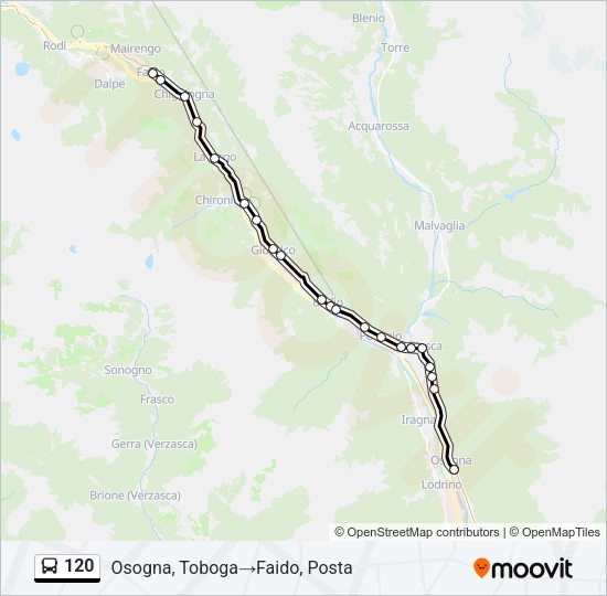 120 Bus Line Map