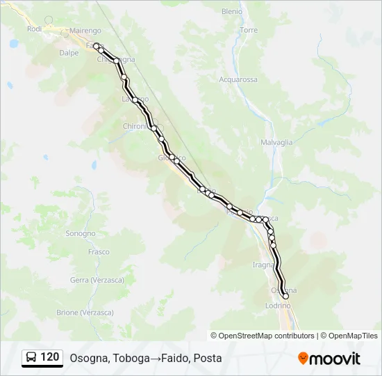 120 Bus Line Map