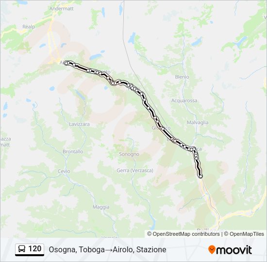 120 Bus Line Map