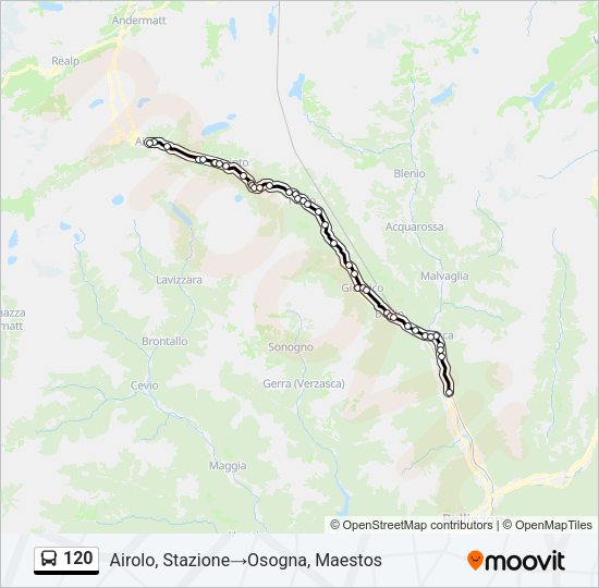 120 Bus Line Map