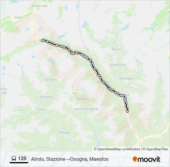 120 Bus Line Map