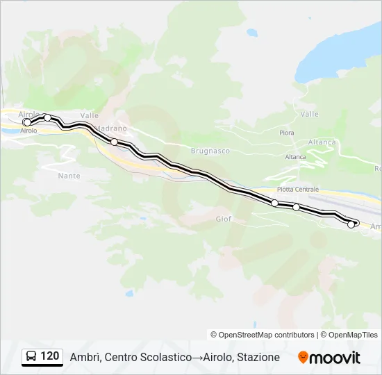 120 Bus Line Map