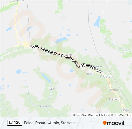 120 Bus Line Map