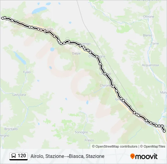 120 Bus Line Map