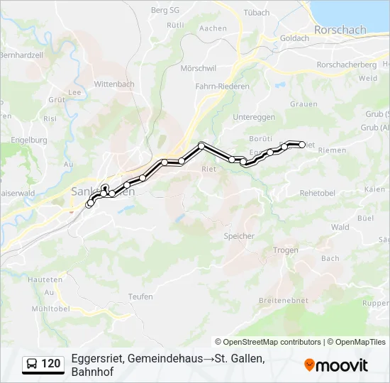 120 Bus Line Map