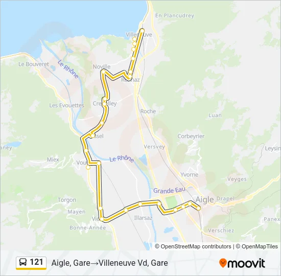 121 Bus Line Map