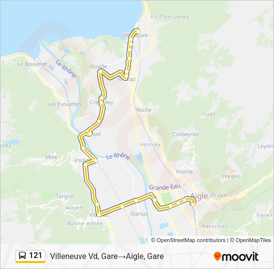 121 Bus Line Map