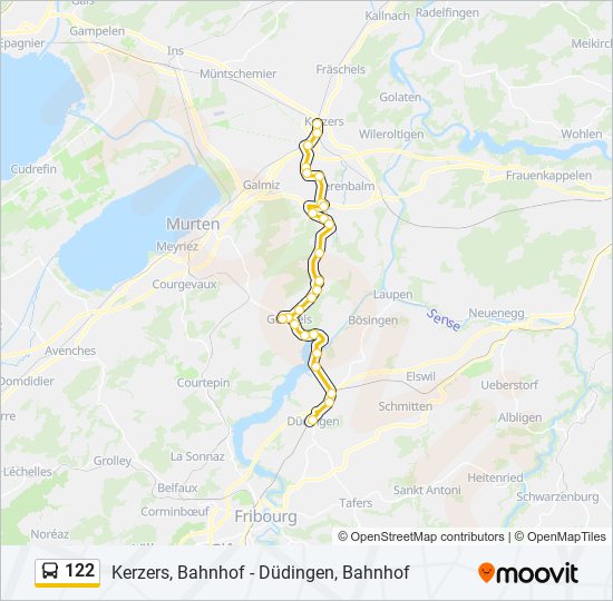 122 bus Line Map