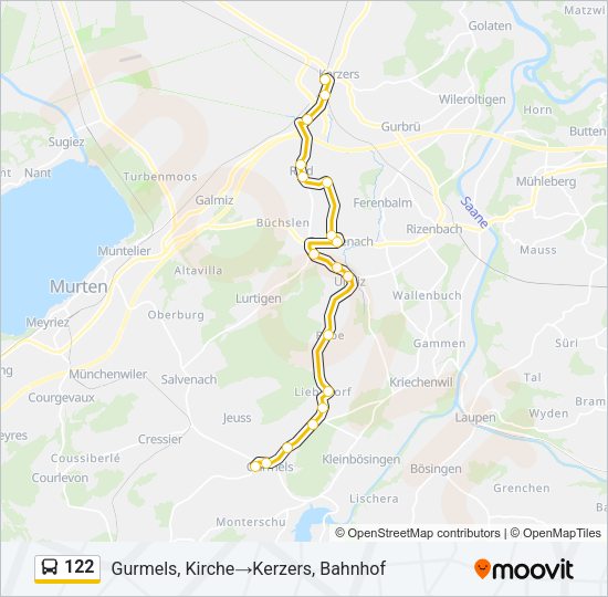 122 Bus Line Map