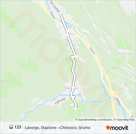 123 Bus Line Map